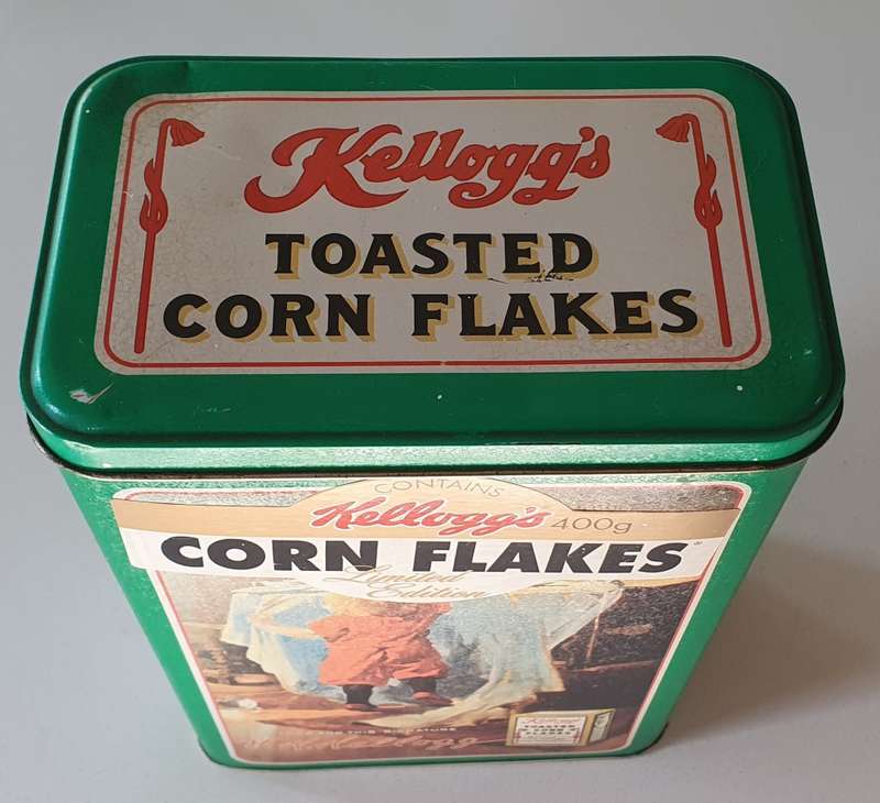 KELLOGG`S tin as per photos