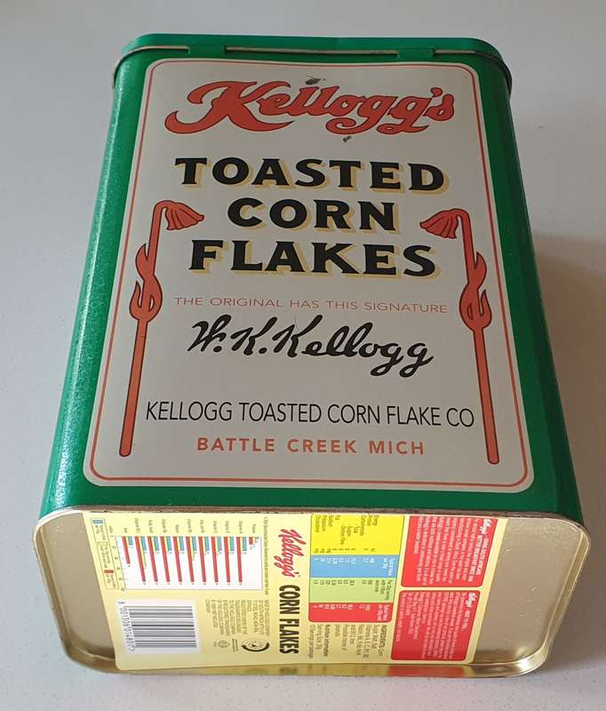 KELLOGG`S tin as per photos