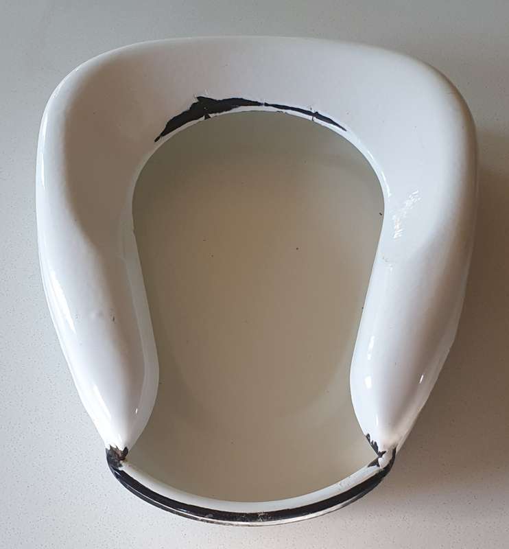 Vintage enamel bedpan as per photos