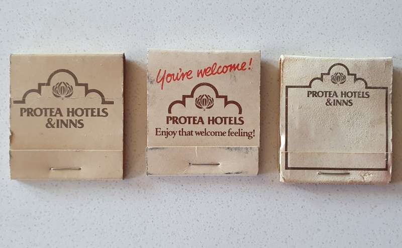 Set of 3 vintage PROTEA HOTELS matchboxes as per photo