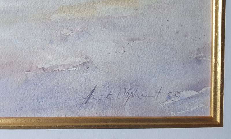 Original framed watercolour painting by ANITA OLIPHANT as per photos