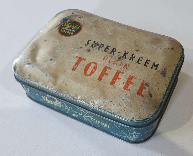 Vintage SHARPS toffee tin as per photos