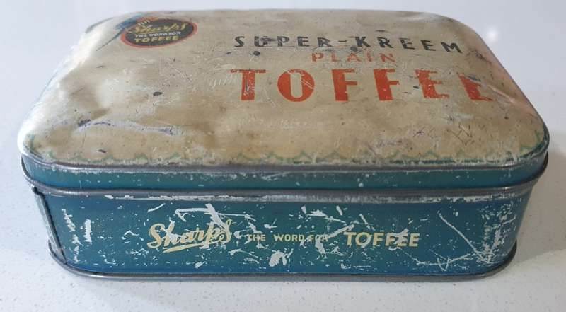 Vintage SHARPS toffee tin as per photos