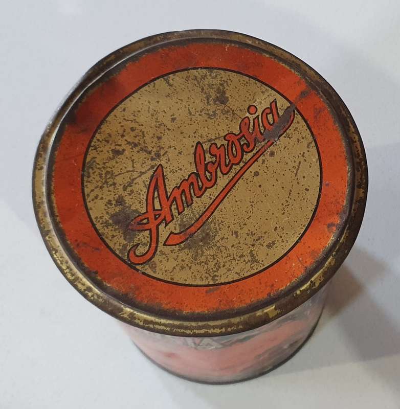 Vintage AMBROSIA CEYLON TEA tin as per photos