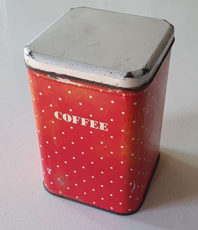 Vintage coffee tin as per photos