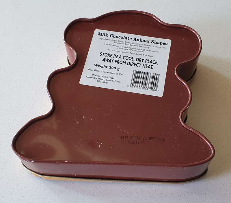 Monkey - Animal shape milk chocolate tin as per photos