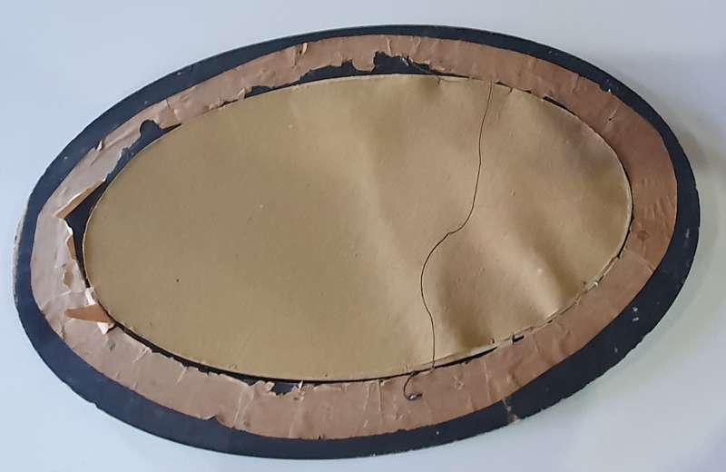 Vintage wooden frame with photo and curved glass as per photos