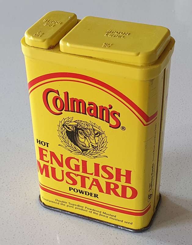 COLMAN`S Hot English Mustard powder 100g tin as per photos