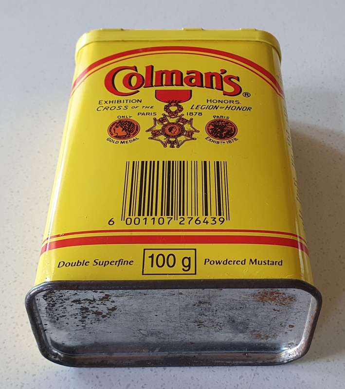 COLMAN`S Hot English Mustard powder 100g tin as per photos