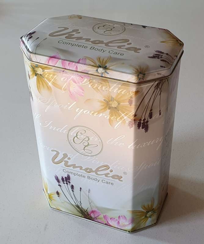VINOLIA tin as per photos