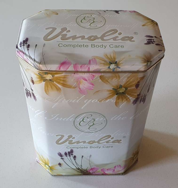 VINOLIA tin as per photos