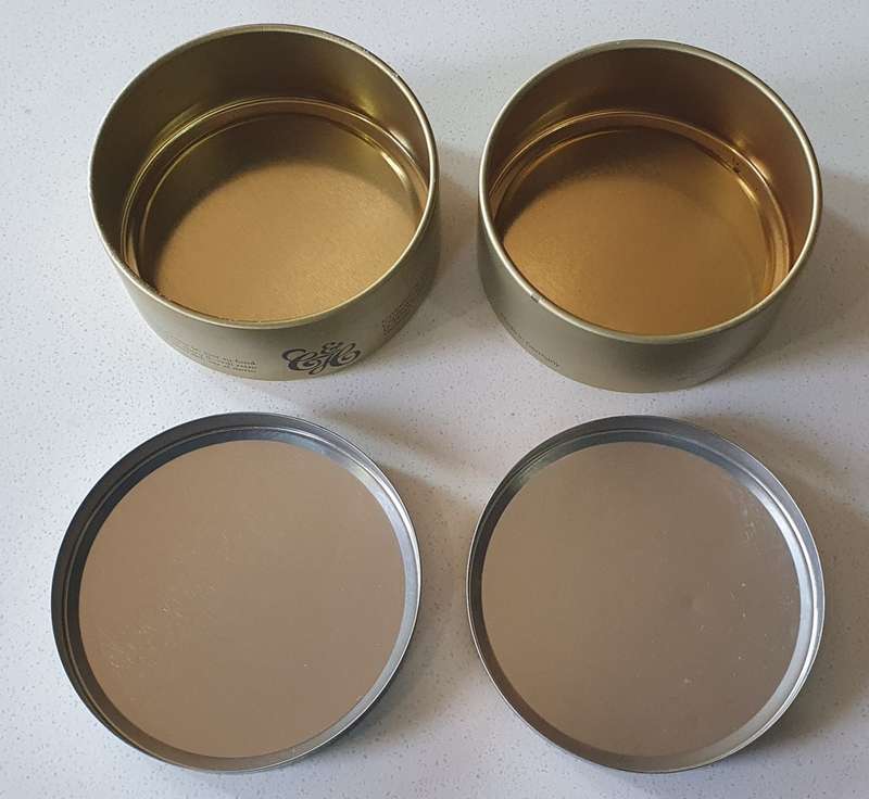 2 Round sweets tins as per photos
