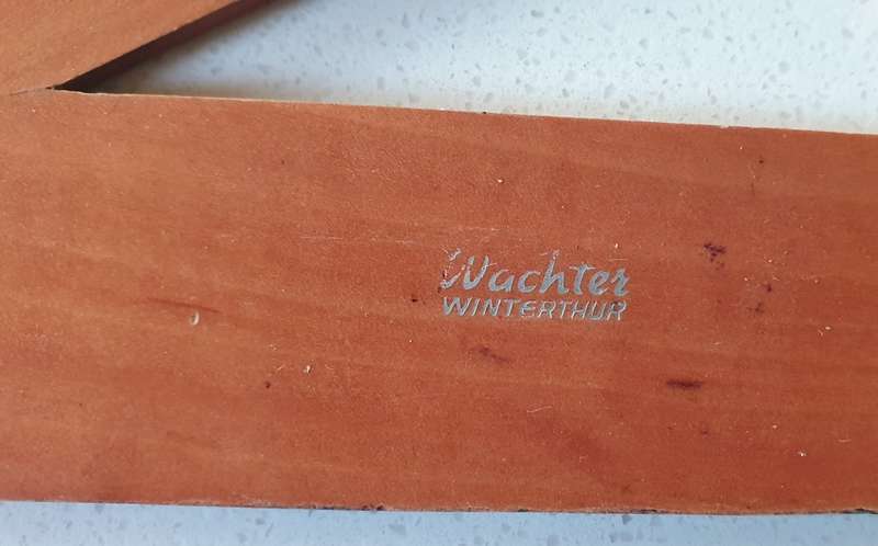 Vintage WACHTER Winterthur wooden 30, 60 and 90 deg. triangle drawing instrument as per photo
