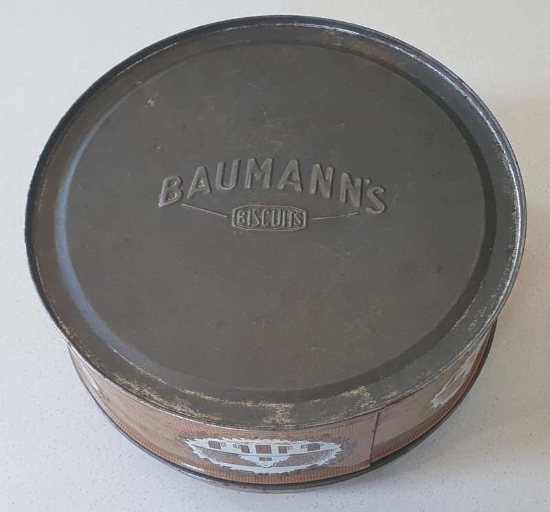 BAUMANN'S biscuits tin as per photos