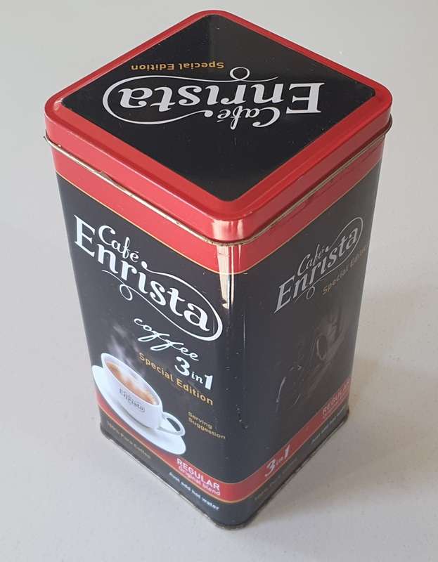 Cafe ENRISTA coffee tin as per photos