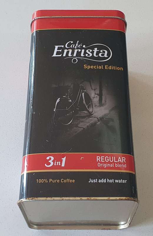 Cafe ENRISTA coffee tin as per photos