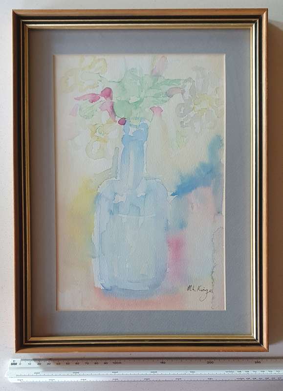 Original framed watercolour painting by M.L. KRIGE