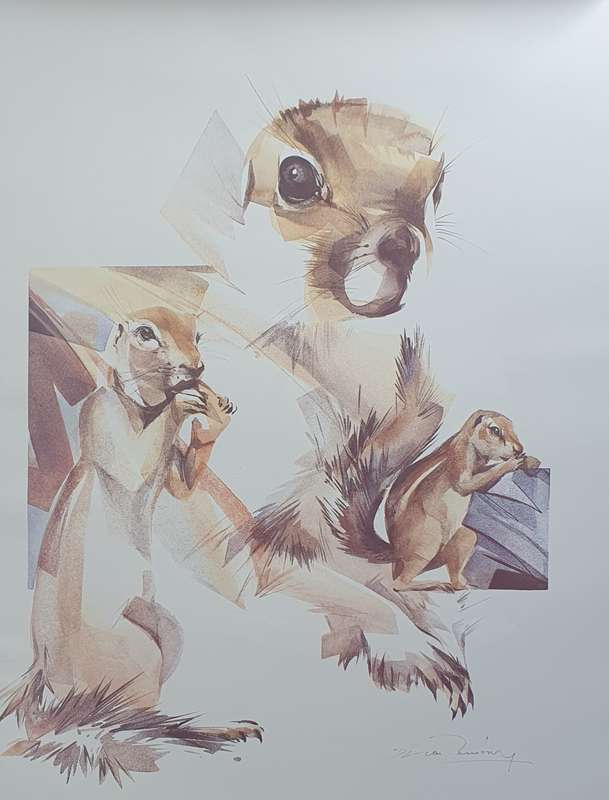 Wild life Print of a painting by Derric van Rensburg as per photo