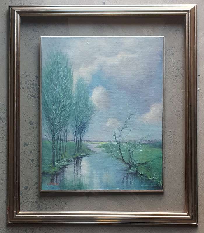 Original framed oil painting by L.J. MULLER as per photos