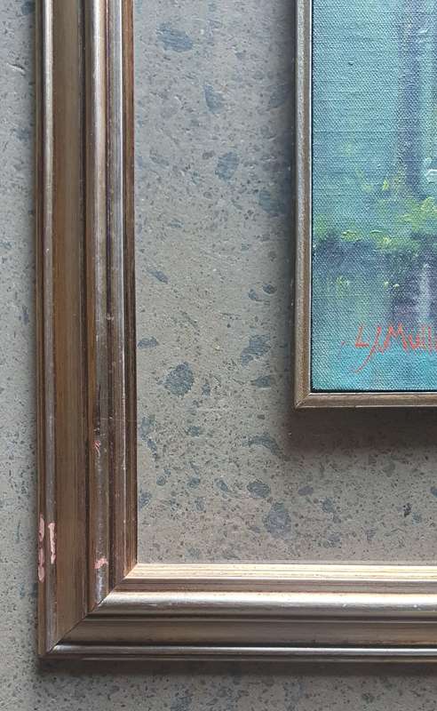 Original framed oil painting by L.J. MULLER as per photos