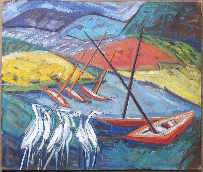 Original unframed oil  painting by SOPHIA LUCKHOFF as per photos