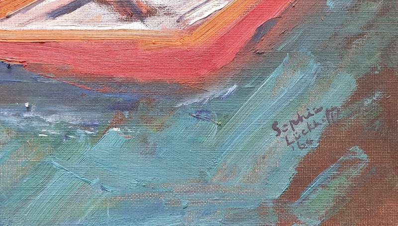 Original unframed oil  painting by SOPHIA LUCKHOFF as per photos