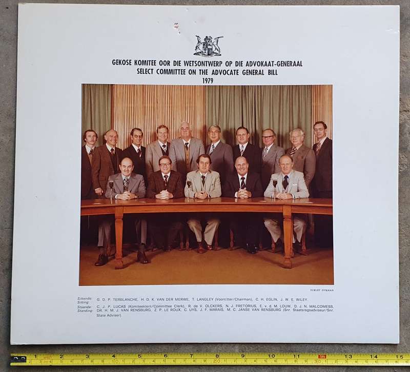Photo - Gekose komitee oor die wetsontwerp op die advokaat-generaal - 1979
