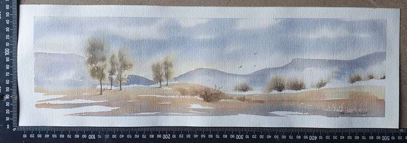 Original unframed watercolour  painting by JOHAN LE ROUX as per photos