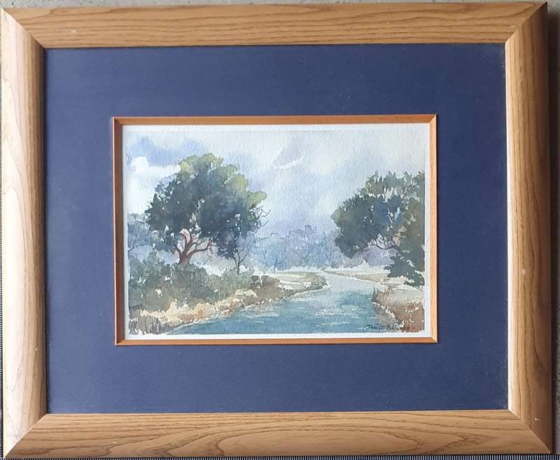 Original framed watercolour  painting by JANICE SKINNER as per photos