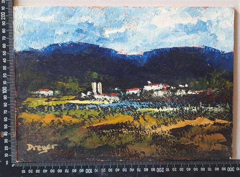 Original oil painting by DREYER as per photo
