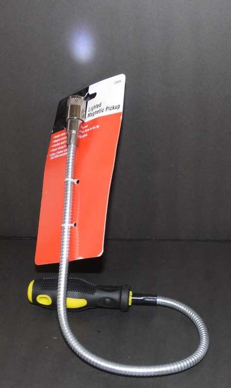 Lighted magnetic pickup tool