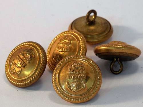 5 x South African Navy buttons             (#2)