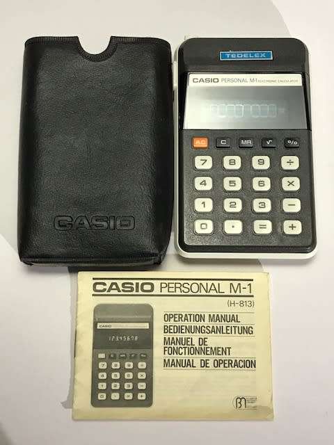Vintage Casio Personal M1 calculator - CLEARANCE SALE      (#33)