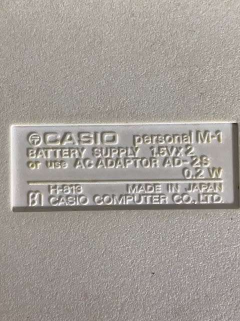 Vintage Casio Personal M1 calculator - CLEARANCE SALE      (#33)