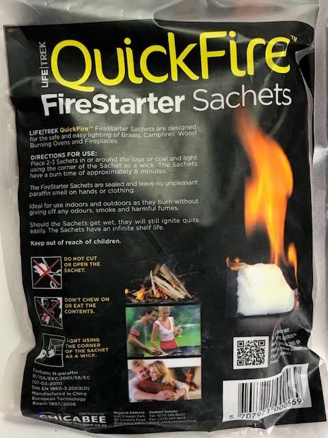10 Packs of Quick Fire Sachets (1 bid for all 10) - CLEARANCE SALE      (#40)