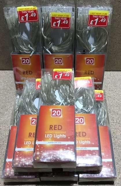 9 x Red  LED Fairy Lights *LOT* *NEW*  - CLEARANCE SALE