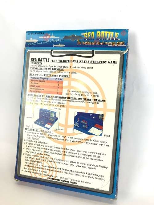 Vintage Sea Batlle Boardgame - The Traditional Naval Strategy Game