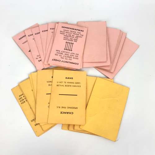 Boardgame Spares: Vintage (John Waddington Ltd) Monopoly Chance & Community Chest cards (as pictured