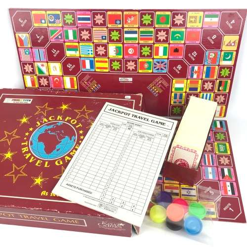 1988 Jackpot Travel Board game