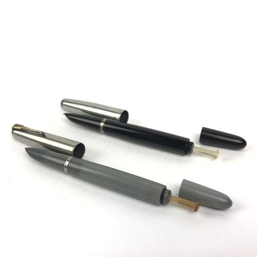 Parker "51" Vacumatic Made in U.S.A. (T6) - Vintage vacumatic filling fountain pen - Navy Gray barre