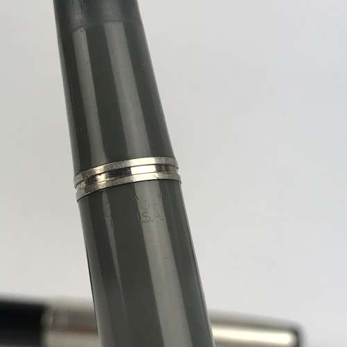 Parker "51" Vacumatic Made in U.S.A. (T6) - Vintage vacumatic filling fountain pen - Navy Gray barre