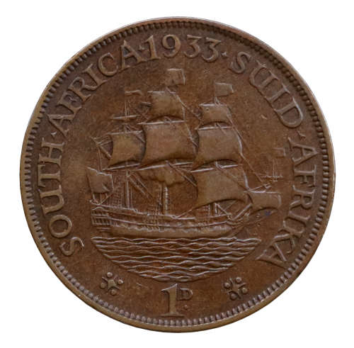 1933 South Africa King George V Penny