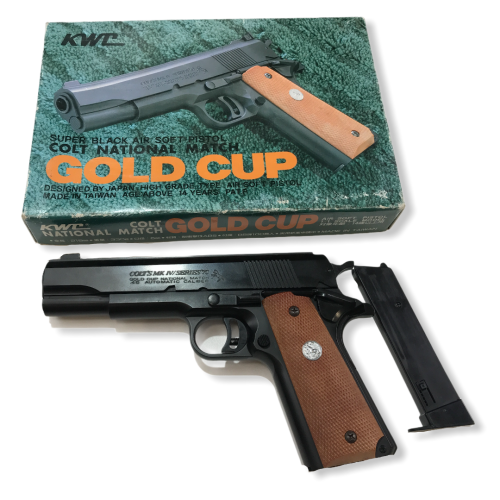 KWC Gold Cup Colt National Match Super Black AirSoft Pistol Made in Japan
