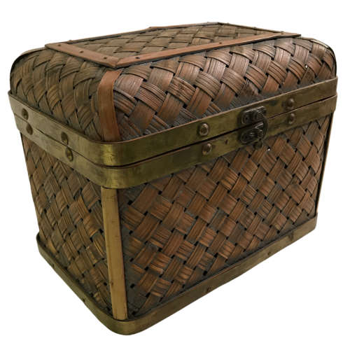 Woven Wooden Storage container 27x20x20cm