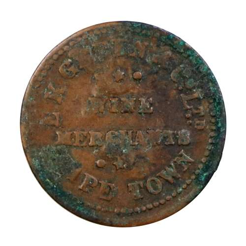 1907-1930 E.K. Green & Co. Wine Merchants Cape Town Token  R - 4 rarity