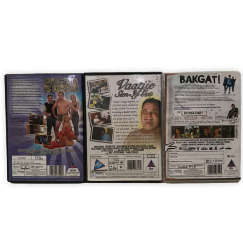 Afrikaans DVD Lot: Bakgat / Poena is Koning / Vaatjie Sien Sy Gat