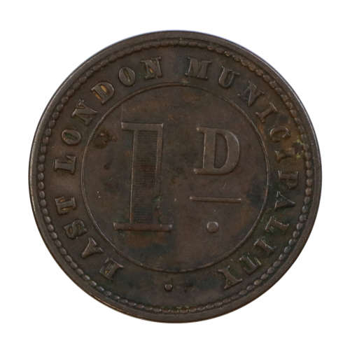 1880 RSA East London Municipal Office Ferry Token To Cross Buffalo River to West Bank R5 Rarity
