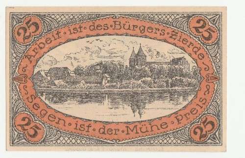 1920 German Neidenburg 25 Pfennig