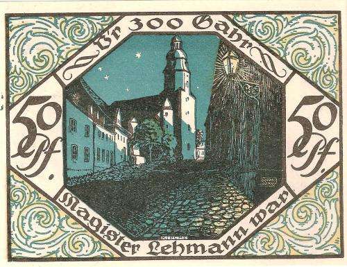 1921 Germany  Scheibenberg - 50 Pfennig