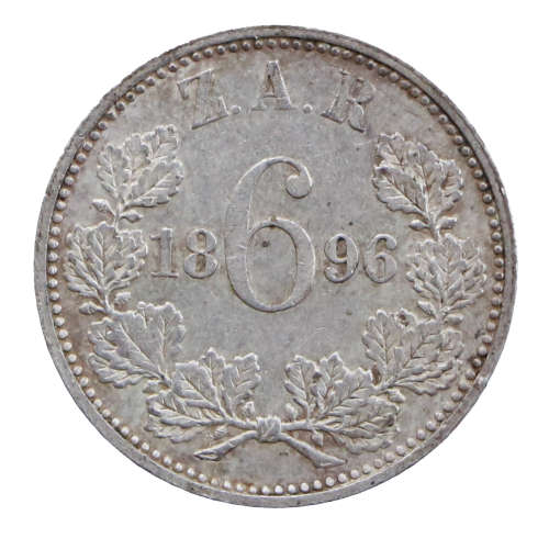 1896 South Africa ZAR 6 Pence